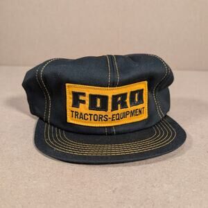 Vintage Ford Tractors Equipment Snapback Trucker Hat Cap 70s 80s K PRODUCTS NWOT